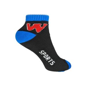 Uptakers Fashionable Unisex Printed Ankle Length Socks Blue-Black | Pair of 3 |