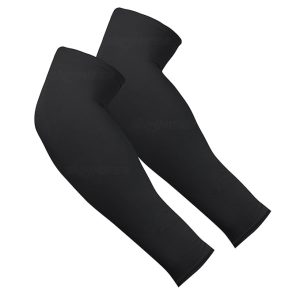Uptakers Unisex Full Black Arm Sleeves Cotton Pack of 1, Black