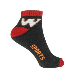 Uptakers Stylish and Fashionable Unisex Printed Ankle Length Socks Red-Black | Pair of 3 |